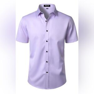 JEMITOP Men's Stretch Wrinkle Free Dress Shirt
